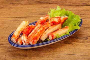 Natural luxury crab meat fillet