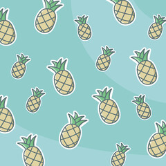 Pattern Pineapple Fruit Summer	