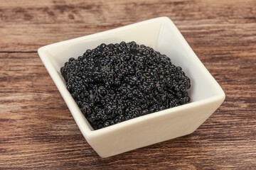 Luxury strugeon fish black caviar