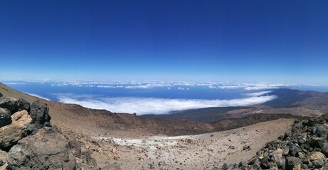Aussicht vom Vulkan Teide auf Teneriffa.