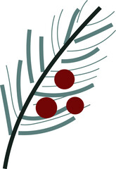 christmas tree with berries