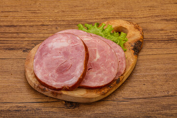 Slices of pork meat ham