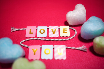 LOVE YOUのフラッグ