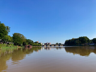 Fototapeta na wymiar Ping River in Chiang Mai City Thailand.