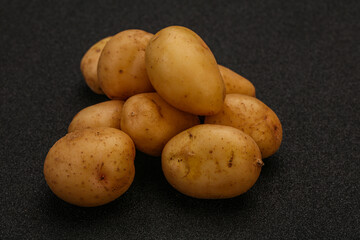 Raw baby young potato heap