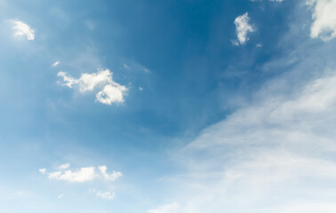Naklejka na ściany i meble White cloud and blue sky
