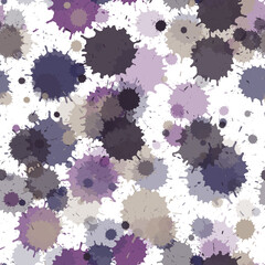 Paint stains seamless splatter, spray blots, spots