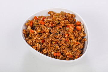 Asian style Fried rice with vegetables