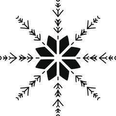 Snowflakes vector art.