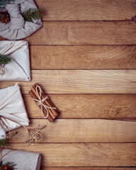 Zero waste and eco friendly christmas concept.