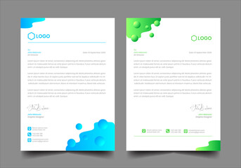 Abstract liquid Letterhead Design Modern Business Letterhead Design Template, Business style letter head templates, Stationery design template layout, minimalist style, flyer layout.