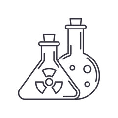 Chemicals icon, linear isolated illustration, thin line vector, web design sign, outline concept symbol with editable stroke on white background.