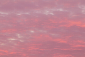 Beautiful sky and clouds in soft pastel color.Soft  pink cloud in the sky background colorful pastel tone.