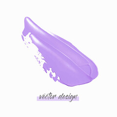 Paint smudge texture stroke isolated on white background illustration vector