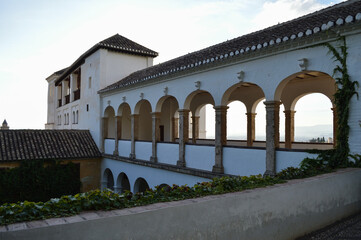 Fototapeta premium Palace inside Generalife Gardens Adjacent to the Alhambra in Granada, Spain