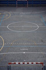 street soccer field in Bilbao city Spain, soccer sport