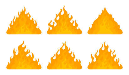 Bonfire icon set. Design element