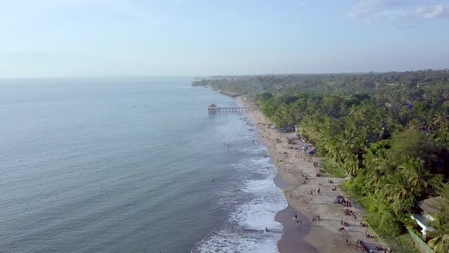 Shoot Drone Of Anyer Beach, West Java - Indonesia

