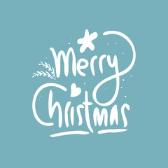Merry Christmas Hand Lettering design, usable for banners, greeting cards, gifts etc.