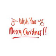 Merry Christmas Hand Lettering design, usable for banners, greeting cards, gifts etc.