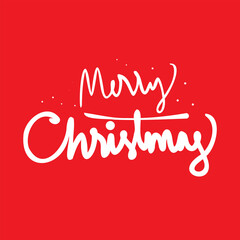 Merry Christmas Hand Lettering design, usable for banners, greeting cards, gifts etc.