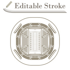 American Football Stadium Bird's-eye View Icon