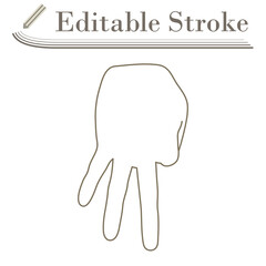 Obraz premium Baseball Catcher Gesture Icon