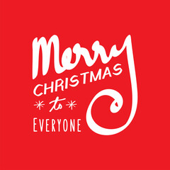 Merry Christmas Hand Lettering design, usable for banners, greeting cards, gifts etc.