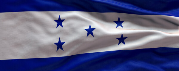 Waving flag of Honduras - Flag of Honduras - 3D flag background