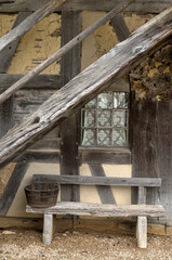 Naklejka premium Ferme de la Forêt à Courtes, France (détail)