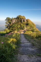 The top corner of Phu Tub Berk on the top of the mountain overlooking Khao Kho and beautiful scenery.
