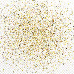 Gold glitter celebratory confetti background