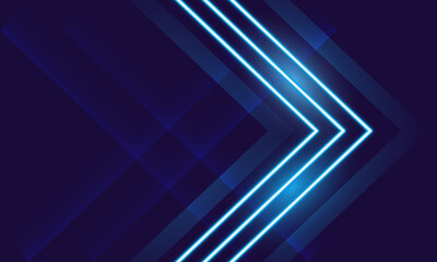 Blue neon background - arrows