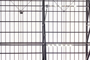 lights on a building metal structure with a window