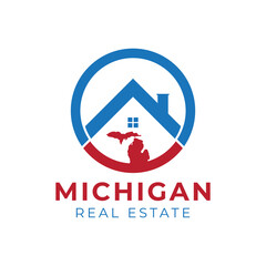 Michigan Real Estate Logo Icon.