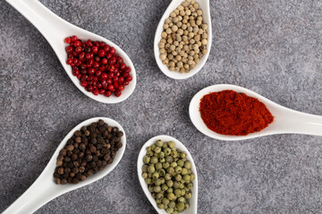 Four Seasons Pepper on beautiful textured background