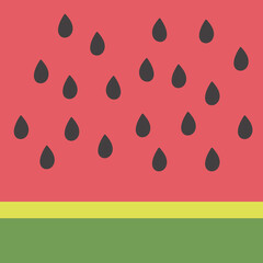 Watermelon Summer Background Card	