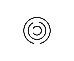 Labyrinth, maze, strategy icon. Vector illustration, flat.