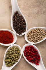 Four Seasons Pepper on beautiful textured background