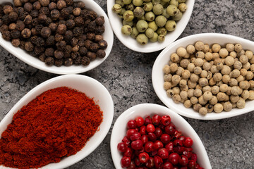 Four Seasons Pepper on beautiful textured background