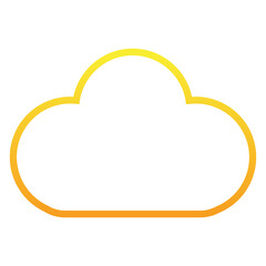 Outline cloud icon isolated on white background. Contour cloud vector. Cartoon contour icon for background template, wallpaper and sky design. Cloud thin line vector