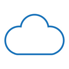 Outline cloud icon isolated on white background. Contour cloud vector. Cartoon contour icon for background template, wallpaper and sky design. Cloud thin line vector