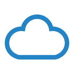 Outline cloud icon isolated on white background. Contour cloud vector. Cartoon contour icon for background template, wallpaper and sky design. Cloud thin line vector