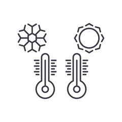 Celsius icon, linear isolated illustration, thin line vector, web design sign, outline concept symbol with editable stroke on white background.