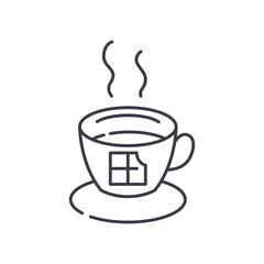 Chocolate sweets icon, linear isolated illustration, thin line vector, web design sign, outline concept symbol with editable stroke on white background.