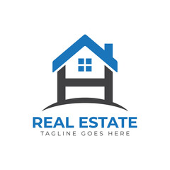 Real Estate Logo Design. Creative abstract real estate icon logo template.