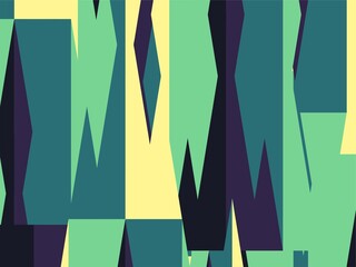 Beautiful of Colorful Art Green, Purple, Yellow, Abstract Modern Shape. Image for Background or Wallpaper