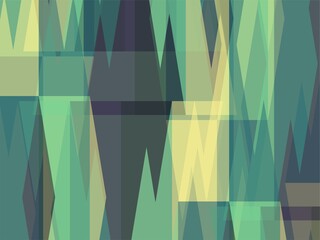 Beautiful of Colorful Art Green, Purple, Yellow, Abstract Modern Shape. Image for Background or Wallpaper
