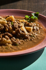 Lentil stew ready to eat 