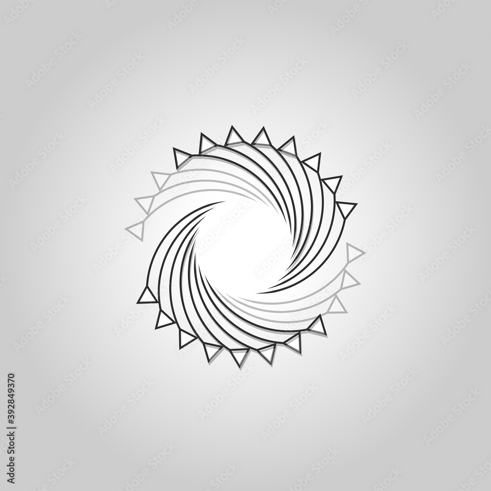 Poster Lines with triangles in abstract style on light background. Vector background pattern.
